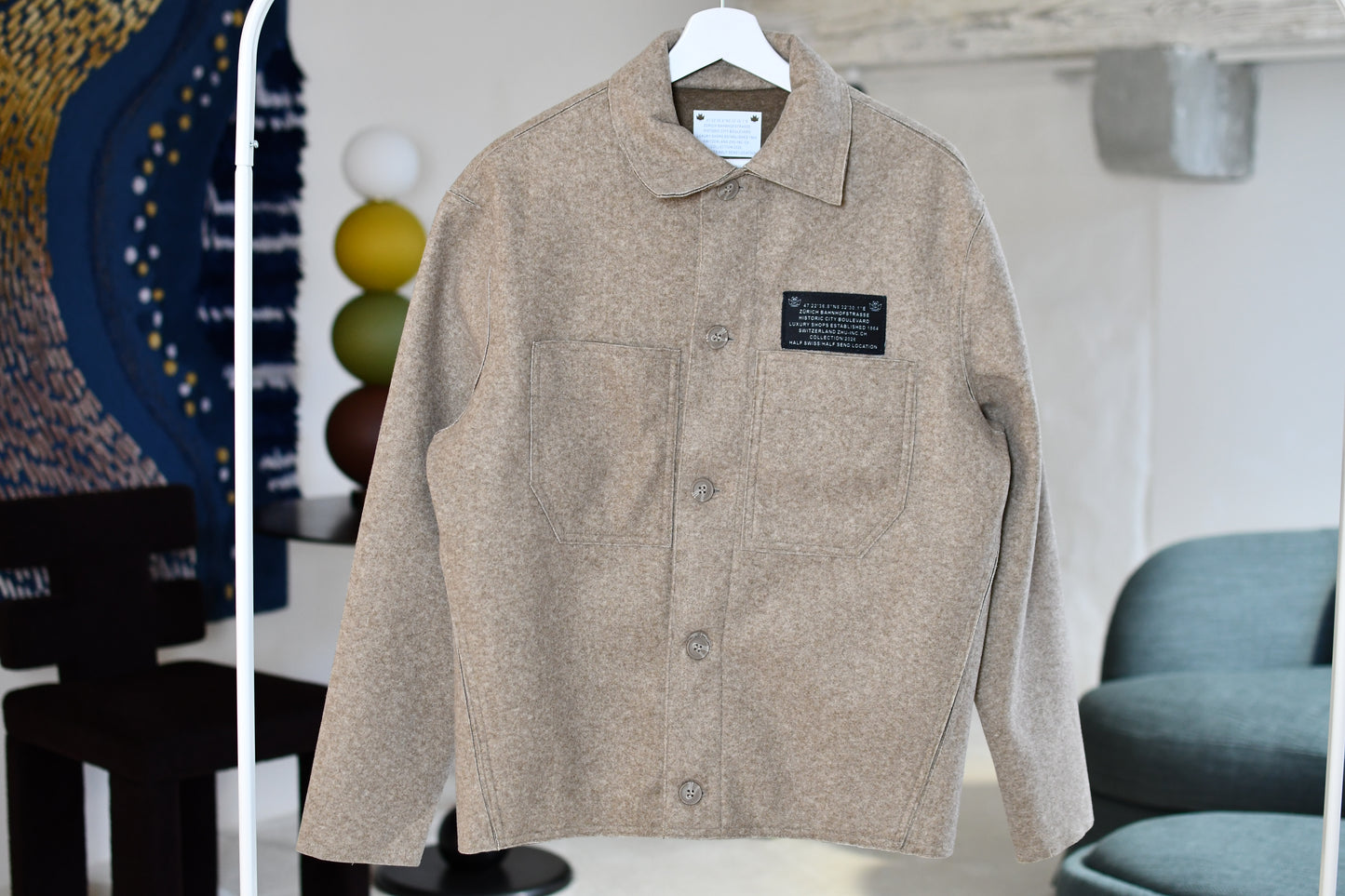 Button Coat Structured Minimal Log