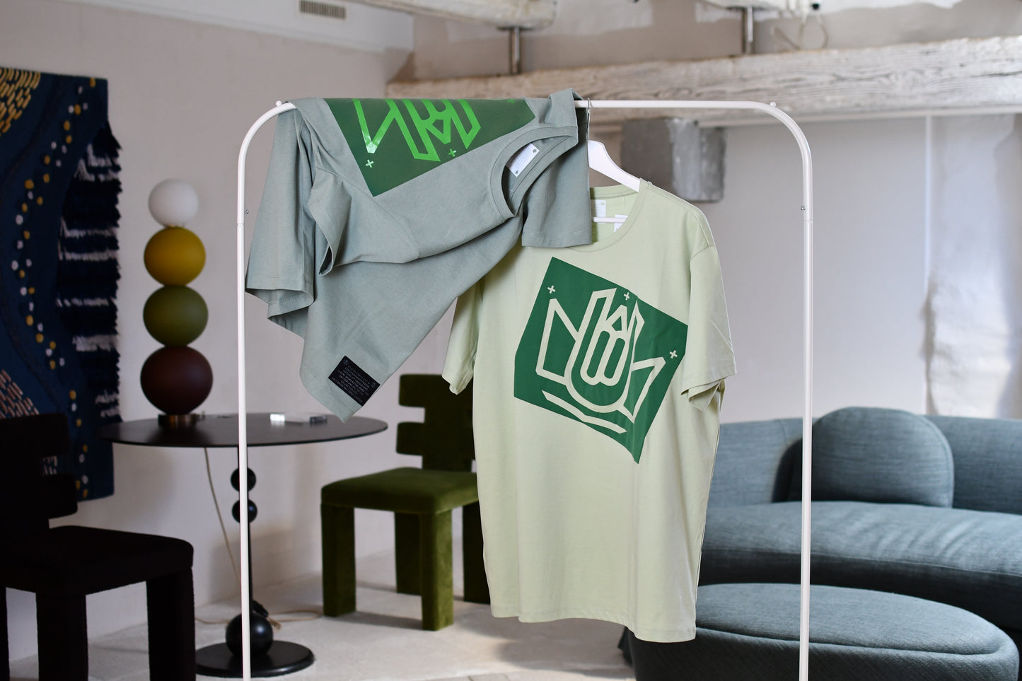 T-Shirt Front Logo (Sage Green, Pale Olive)