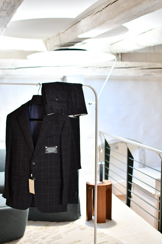 Charcoal Gray Blazer - Windowpane