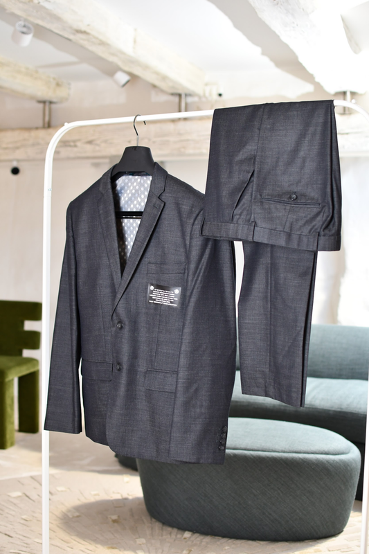 Dark Charcoal Suit - Subtle textured weave
